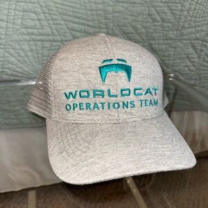 Gray and Teal Men's Cap